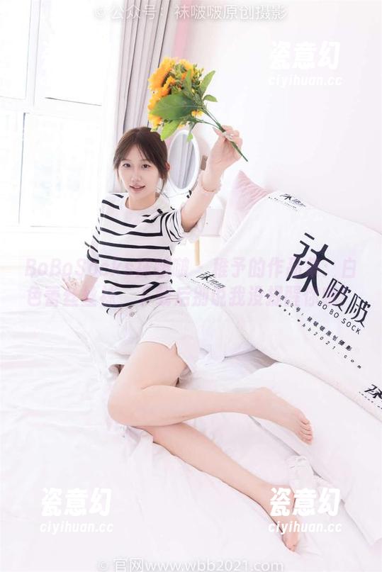 BoBoSocks袜啵啵 - 稚予的作品集：白色蕾丝丝袜，下载后别说我没提醒你哦！